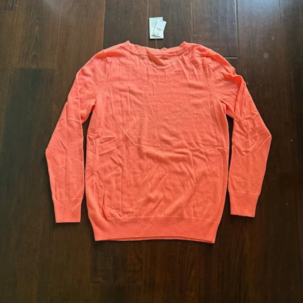 Gap Womens Orange Neon Butterfly Crewneck Sweater M New - Picture 5 of 6